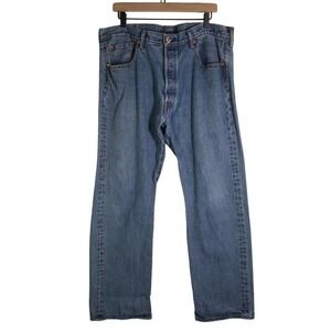 Levi's 501 Button Fly Jeans 38x30‎ Medium Wash Cotton